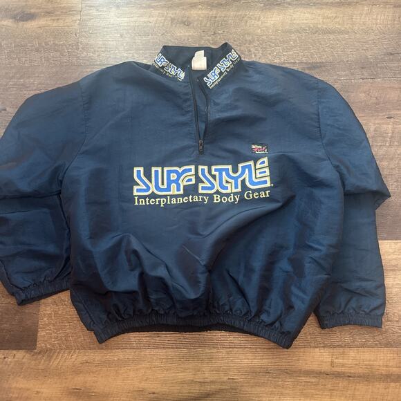 Vintage 90s SURF STYLE Pullover Windbreaker Jacket - One Size Fits All - Picture 1 of 4
